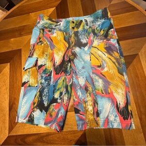 Women's Shredly Multicolor Abstract mountain Bike Shorts